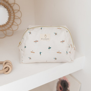 Trousse de toilette bébé en coton Jade "Waikiki" Milinane