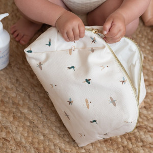 Trousse de toilette bébé en coton Jade "Waikiki" Milinane