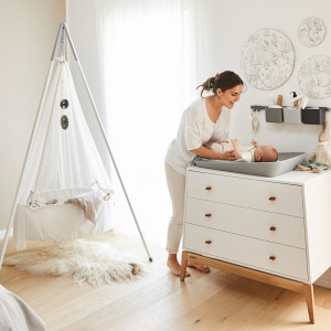 Matelas à langer bébé Matty "Gris Perle" Leander