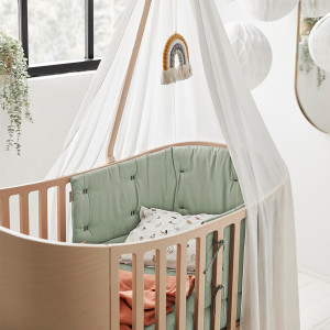 Tour de lit pour le lit bébé évolutif Classic "Sauge" Leander - Dröm Design