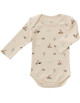 Body manches longues en coton bio "Lapin Beige"