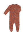 Pyjama bébé avec pieds en coton bio "Cerf Marron Glacé" Fresk