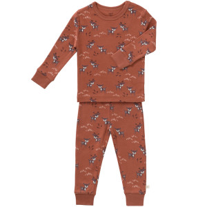 Pyjama enfant 2 pièces en coton bio "Cerf Marron Glacé" Fresk