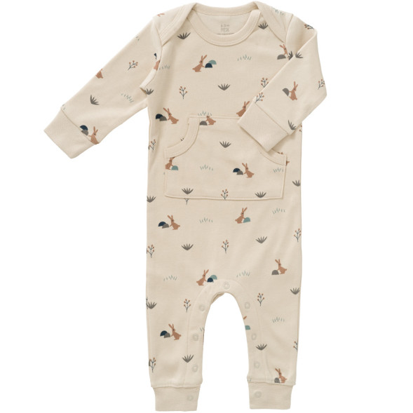 Pyjama bébé sans pieds en coton bio "Lapin Beige"
