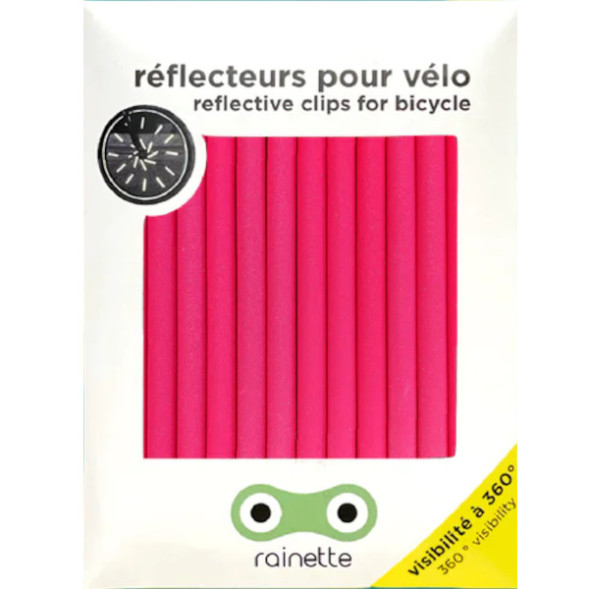Réflecteurs pour roues de vélo (8 cm) "Rose Fluo"
