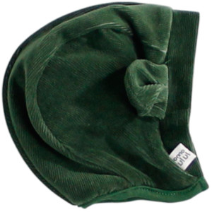 Bonnet bébé en velours de coton bio "Floor Vert" Onnolulu