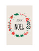 Carte Postale JOYEUX NOËL "Couronne de Noël"