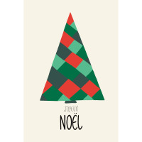 Carte Postale JOYEUX NOËL "Sapin de Noël" Maison Mapa-chali