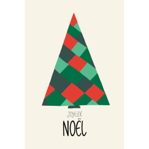 Carte Postale JOYEUX NOËL "Sapin de Noël" Maison Mapa-chali