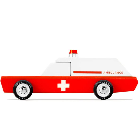 Voiture en bois "Ambulance" (18,3 cm)