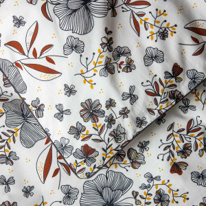 Housse de couette bébé (140x150cm) en coton bio "Flora" Kadolis