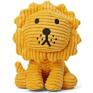 Peluche Lion en velours côtelé (17 cm) "Jaune" Bon Ton Toys