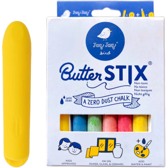 Pochette de 12 craies de couleur Butterstix + Porte-Craie