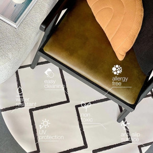 Tapis de protection de sol bébé en vinyl Beni "Ecru" Eeveve