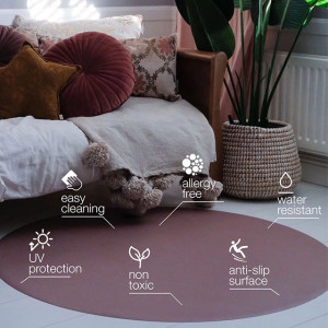 Tapis de protection de sol bébé en vinyl "Powder Blush" Eeveve