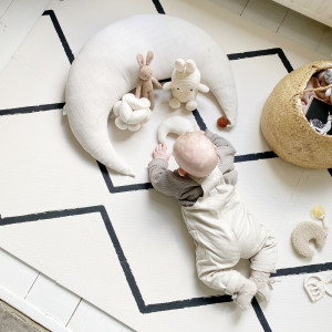 Tapis de jeu bébé en mousse Beni "Ecru" (180x120cm) Eeveve