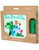 Coffret Livre + Brossette à dents bébé en silicone Cro Cro le Dinosaure (0-4 ans)