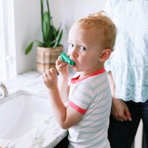 Brossette à dents bébé en silicone Cro Cro le Dinosaure (1-4 ans) The Brushies