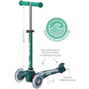 Trottinette 3 roues Mini Micro Deluxe avec roues LED Eco "Vert" (2-5 ans) 