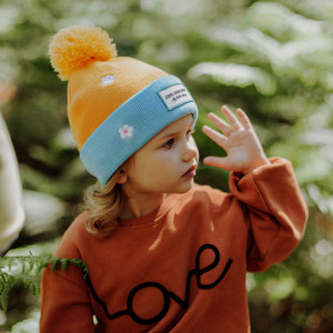 Bonnet Bébé & Enfant en coton bio et polaire Mountain "Marguerite" Hello Hossy 