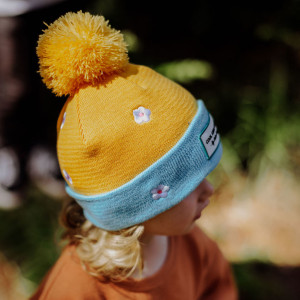 Bonnet Bébé & Enfant en coton bio et polaire Mountain "Marguerite" Hello Hossy 