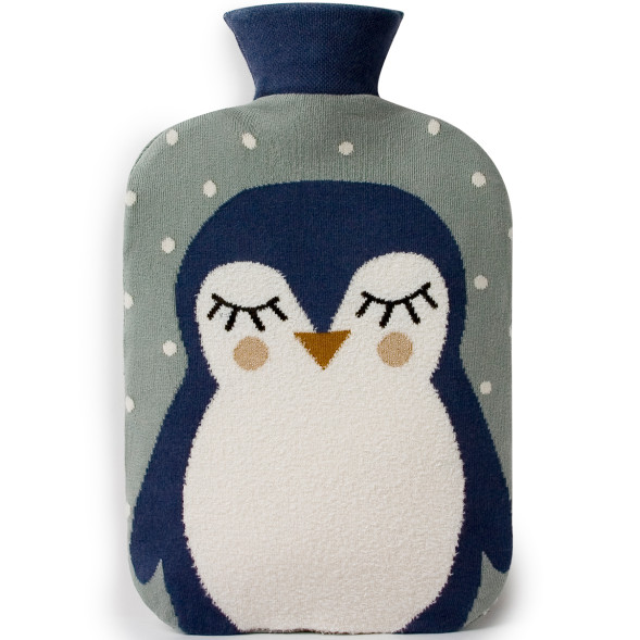 Bouillotte en coton "Pingouin"