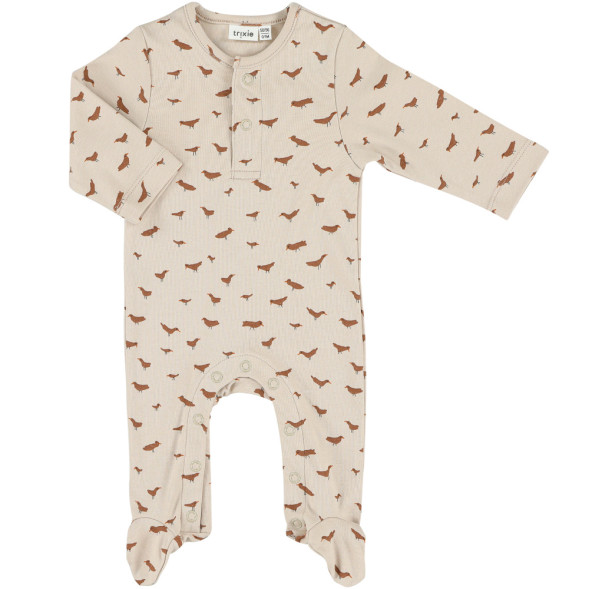 Pyjama bébé avec pieds en coton bio "Babbling Birds"