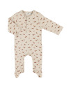 Pyjama bébé avec pieds en coton bio "Babbling Birds" Trixie