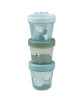 Pots de conservation "Croco Bleu" (x3)