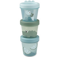 Pots de conservation "Croco Bleu" (x3)