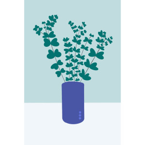 Carte Déco A5 "Vase Eucalyptus" Maison Mapa-chali