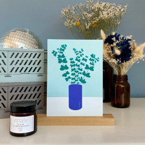 Carte Déco A5 "Vase Eucalyptus" Maison Mapa-chali