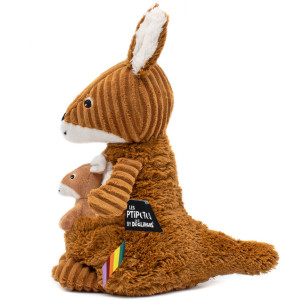 Peluche Ptipotos "Le Kangourou Caramel" (33 cm) Déglingos