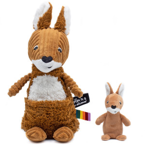 Peluche Ptipotos "Le Kangourou Caramel" (33 cm) Déglingos