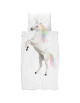Housse de couette (140x200 cm) + Taie d'oreiller en coton bio "Licorne" - Outlet