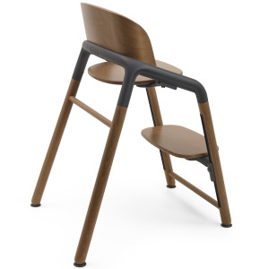 Chaise haute évolutive en bois et bioplastique Giraffe "Bois chaud/Gris" Bugaboo
