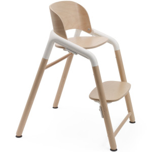 Chaise haute évolutive en bois et bioplastique Giraffe "Bois neutre/Blanc" Bugaboo