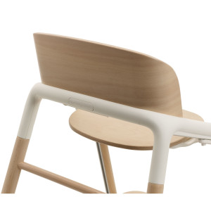 Chaise haute évolutive en bois et bioplastique Giraffe "Bois neutre/Blanc" Bugaboo