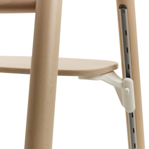 Chaise haute évolutive en bois et bioplastique Giraffe "Bois neutre/Blanc" Bugaboo
