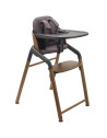 Chaise haute évolutive 3-en-1 en bois Bugaboo Giraffe "Bois chaud/Gris" 