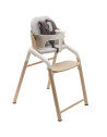 Chaise haute évolutive 3-en-1 en bois Bugaboo Giraffe "Bois neutre/Blanc"
