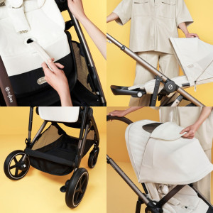 Poussette Cybex Gazelle S châssis taupe "Seashell Beige"