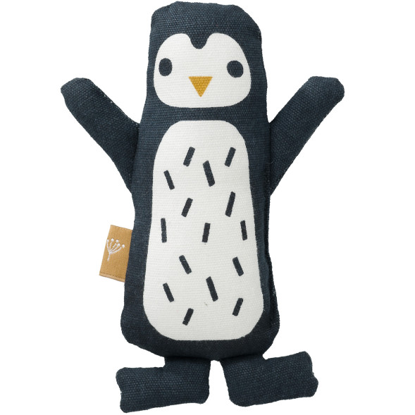 Hochet en coton bio "Pingouin"