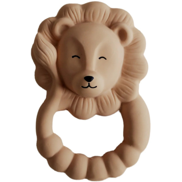 Anneau de dentition en caoutchouc naturel "Lion Jaune"