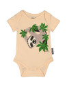 Body manches courtes en coton bio "Mibo Paresseux"