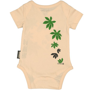 Body bébé manches courtes en coton bio "Mibo Paresseux" Coq en Pâte