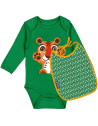 Set body + bavoir en coton bio "Mibo Tigre"