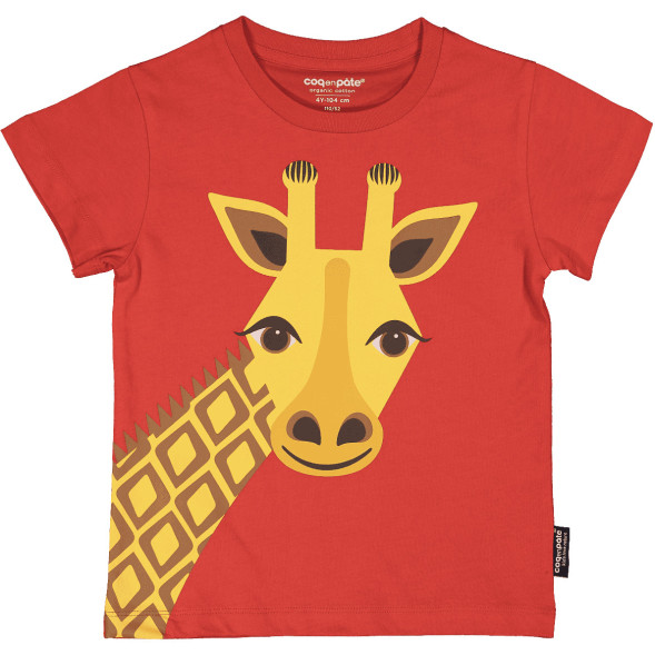 T-shirt manches courtes en coton bio "Mibo Girafe"