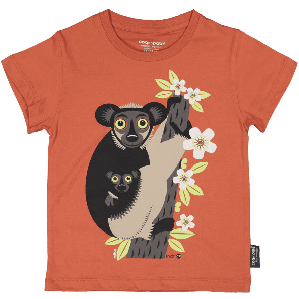 T-shirt manches courtes en coton bio "Mibo Indri" - outlet -