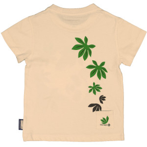 T-shirt bébé manches courtes en coton bio "Mibo Paresseux" Coq en Pâte